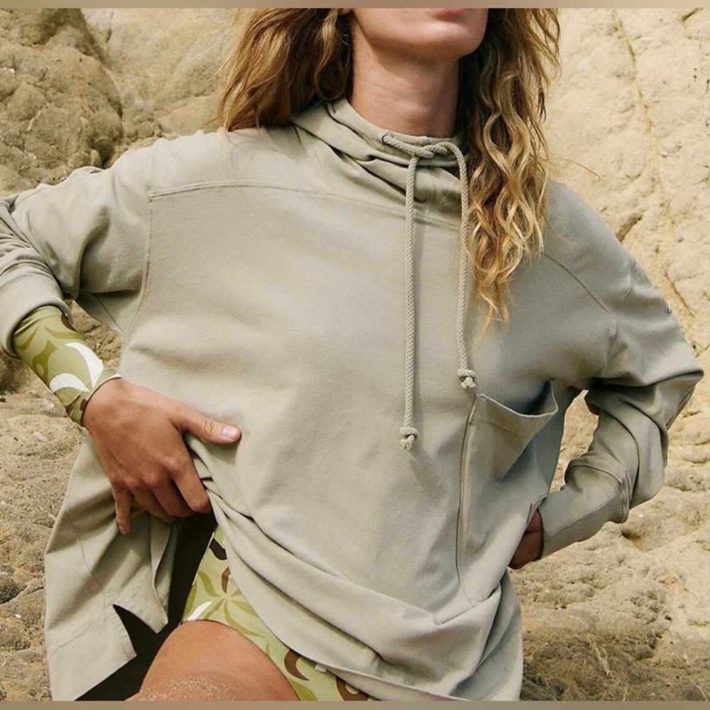 Free People Movement ~ Hot Shot Hooded Layer ~ XS ~ Hoodie ~ Taupe ~ * NWT - Picture 15 of 16